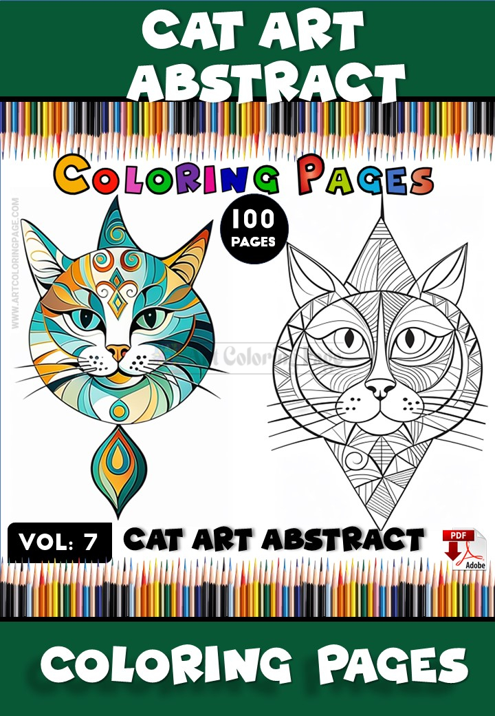 Cat Art Abstract Vol. 7 – Unique Feline-Inspired Designs