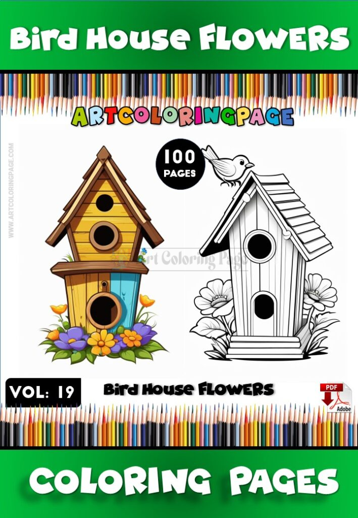 Celebrate Nature with Coloring Pages: Bird Houses Vol: 19!
