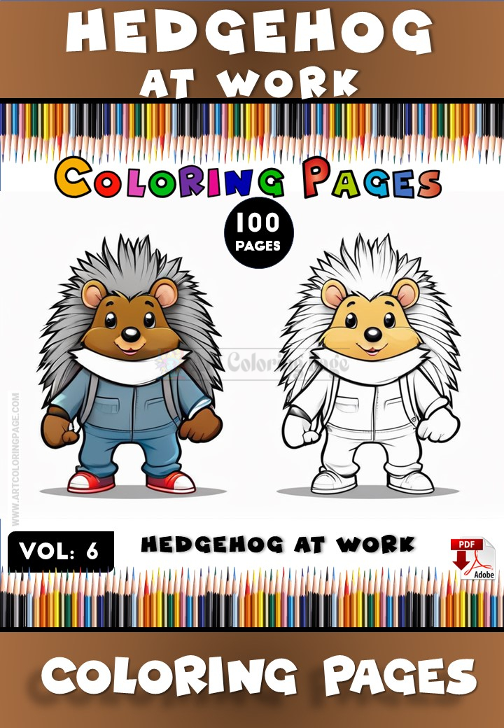 Get ready for hours of creative fun with Coloring Pages Hedgehog for Kids: Vol 6 – Hedgehog at Work! This instant PDF download is packed with 100 pages of unique and adorable designs, specially crafted to captivate young minds and inspire their artistic talents. Perfectly sized for A4 printing (8.27 x 11.69 inches), this coloring book is a delightful way for kids to explore their creativity, improve focus, and enjoy a screen-free activity. From playful baby hedgehogs to charming work-themed scenes, every page is a new adventure waiting to be brought to life with color!