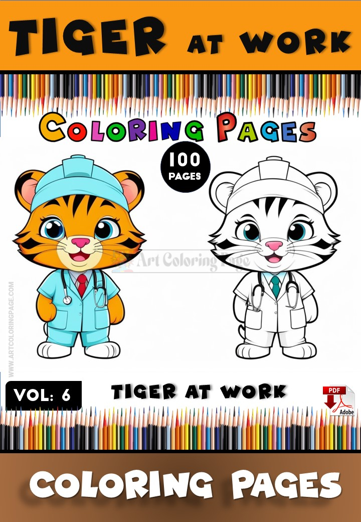 Coloring Pages Tiger Vol 6 Roar into Creativity