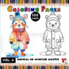 Cozy Up with Coloring an Animal Dressed in Winter Vol: 4!