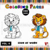 Discover the Wild Side with Lion Coloring Book Page Vol: 4!