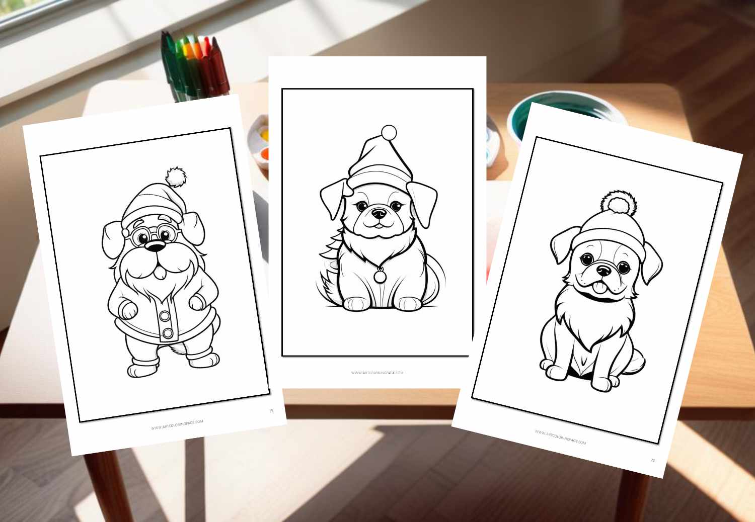 Dog Day Coloring Page for Children