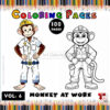 Go Bananas with Coloring Pages Monkey Vol: 6!