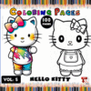 Hello Kitty coloring pages featuring two cute designs, ideal for a cozy coloring book experience at artcoloringpage.com.