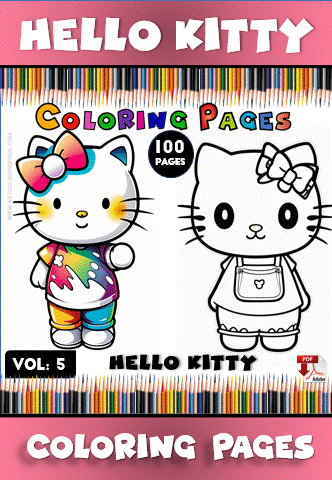 Hello Kitty coloring pages featuring two cute designs, ideal for a cozy coloring book experience at artcoloringpage.com.