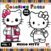 Hello Kitty coloring page featuring two adorable characters with different outfits, suitable for a cozy coloring book. Visit artcoloringpage.com for cozy coloring pages.