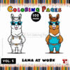 Immerse Yourself in the World of Llama Coloring Book Vol 5!