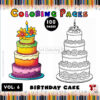 Indulge in Creativity with Coloring Pages of Cakes Vol: 6!