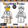 Coloring pages featuring LEGO characters, perfect for a cozy coloring book experience from artcoloringpage.com.