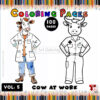 Moo-dful Moments Await with Cow Coloring Sheets Vol. 5!