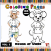 A cartoon mouse chef wearing a white hat and apron, standing next to another mouse chef in a similar outfit, both surrounded by colorful pencils.