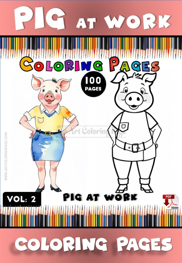 Dive into Creativity with Coloring Pages of Pigs Vol. 2!