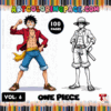One Piece coloring pages featuring characters with a vibrant design, from the cozy coloring book collection at artcoloringpage.com.