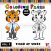 Roar into Fun with Tiger Color Pages for Kids Vol 3