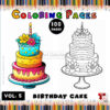 Slice into Fun with Birthday Cake Coloring Sheets Vol 5!
