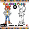 Coloring page featuring two characters, a red hedgehog and a white hedgehog, with a cozy theme for artcoloringpage.com.