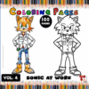 Two cartoon characters from a coloring book titled 