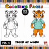 A cartoon tiger in a doctor's outfit, one side in color and the other in black and white, with a title stating 