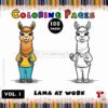 Unleash Your Creativity with the Llama Coloring Page Vol 1!