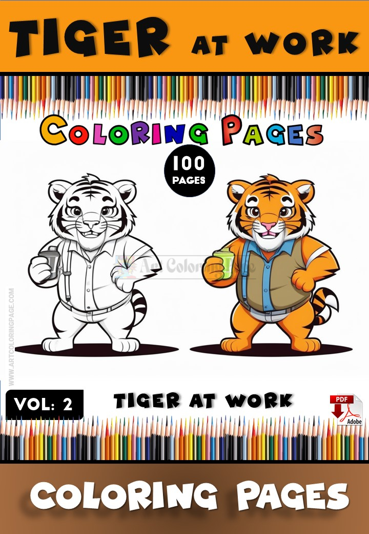 Unleash Your Inner Artist with Tiger Coloring Page Vol 2