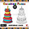 Whisk Up Fun with Cake Coloring Pages for Children Vol 3!