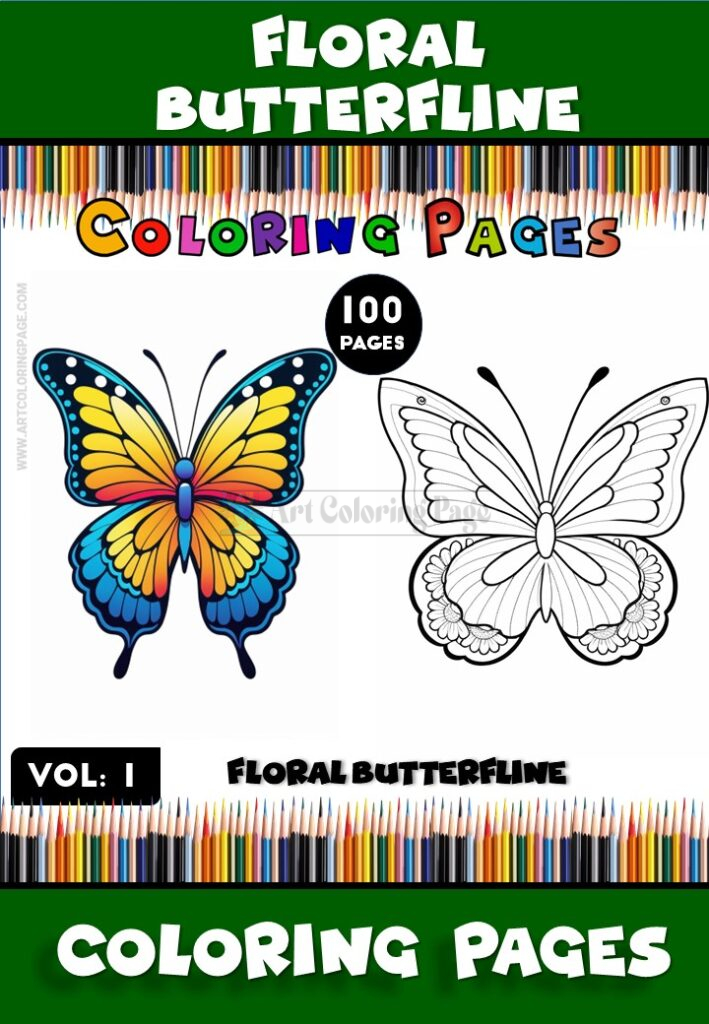 Butterfly Coloring Pages Vol1. Relax and Create with Nature’s Beauty