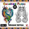 Chinese Dragon Tattoo Coloring Pages Vol. 2