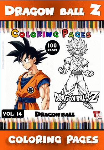 Coloring page featuring characters from Dragon Ball Z, available on artcoloringpage.com, part of a cozy coloring book series with 100 pages.