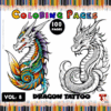 Dragon tattoo coloring pages featuring intricate designs for relaxing creativity. Visit artcoloringpage.com for cozy coloring book options.