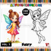Fairy Coloring Page for All Ages Vol. 3 – Magical and Relaxing Fun