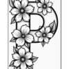 Flowers Alphabet Coloring Sheets Vol. 3 – Creative and RelaxingDiapositive80