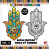 Hamsa Coloring Pages Vol. 2 – Relax, Create, and Connect with Symbolic Art