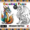 Japanese Dragon Tattoo Coloring Pages for Adults Vol. 3