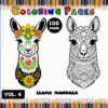 Llama mandala coloring pages featuring floral designs, suitable for coloring book enthusiasts from artcoloringpage.com.