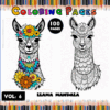 Llama mandala coloring pages from artcoloringpage.com, featuring intricate designs ideal for a coloring book with 100 pages.