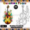 Musical Instruments Coloring Pages Vol.1 Fun and Creativity