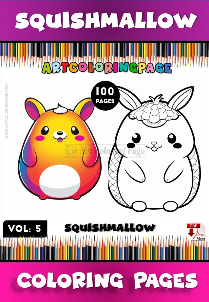 Squishmallow Color Page Vol. 5 – Cuteness Overload for All Ages