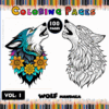 Wolf mandala coloring pages featuring vibrant designs and outlines, ideal for a Mandala coloring book from artcoloringpage.com.