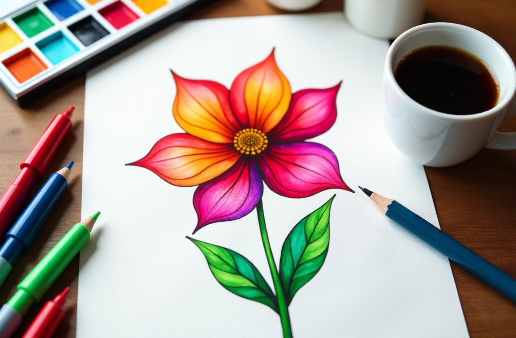 Adult Coloring Pages with Flowers Bloom into Calm & Creativity