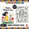 Happy Mother's Day Coloring Vol 3 100 Fresh Pages!