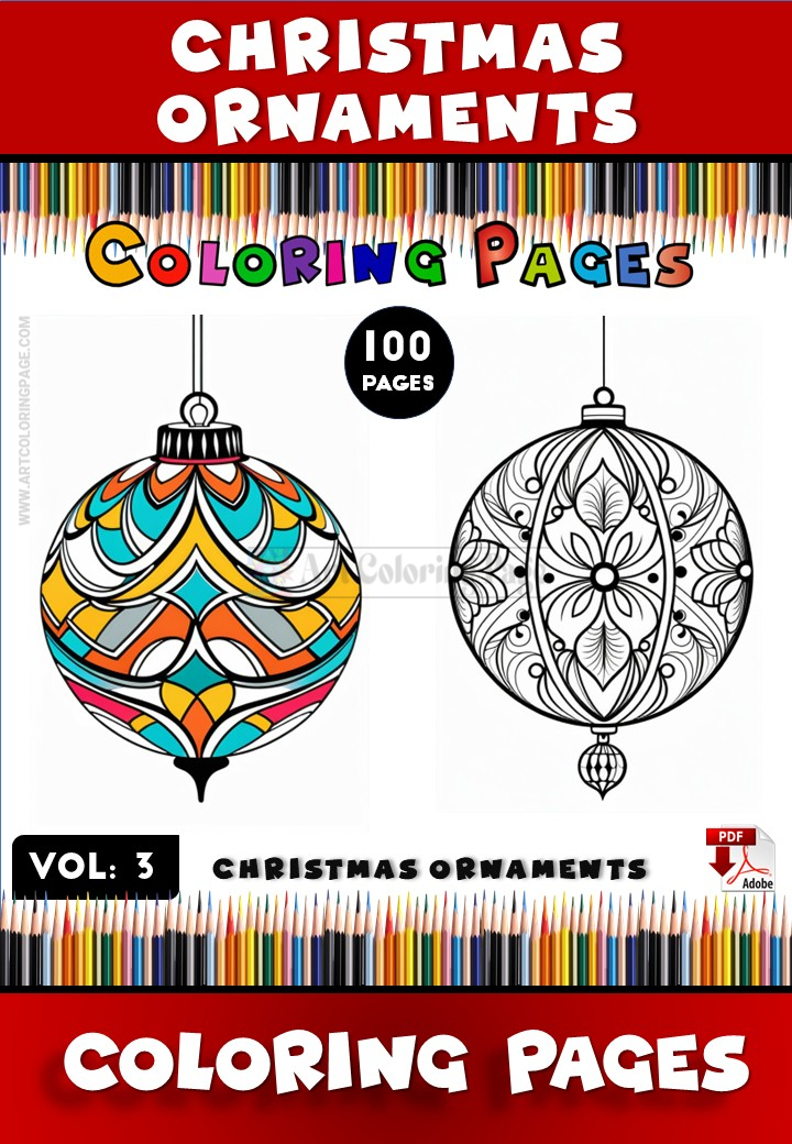 Printable Christmas Ornaments to Color, Vol. 3 – Cozy Holiday Creativity