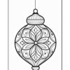 Intricate black and white ornament design featuring floral patterns and decorative swirls.