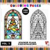 Stained Glass Christmas Tree Coloring Sheets Vol. 3 – 100 Festive Designs 1
